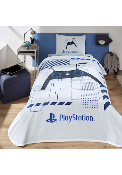 Taç Lisanslı Playstation Pamuk Tek Kişilik Pike Takımı 000000001000051398 Çok Renkli