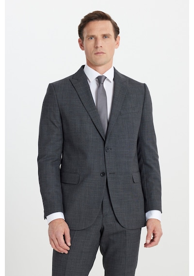 AC&Co / Altınyıldız Classics Erkek Antrasıt Yünlü Cordura Kumaş Slim Fit Dar Kesim Kırlangıç Yaka Desenli Kapak Cepli Takım Elbise Antrasıt AC&Co / Altınyıldız Classics Erkek Antrasıt Yünlü Cordura Kumaş Slim Fit Dar Kesim Kırlangıç Yaka Desenli Kapak Cepli Takım Elbise Antrasıt