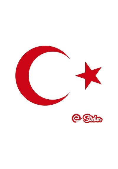 Ay Yıldız Sticker Türk Bayrağı Sticker (352030563)