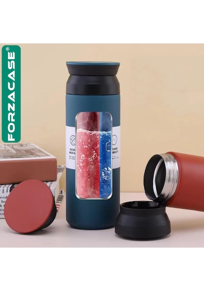 Forzacase Paslanmaz Çelik 500 Ml Sıcak Soğuk Tutan Çay Kahve Su El Termosu - Fc942 Yeşil Yeşil