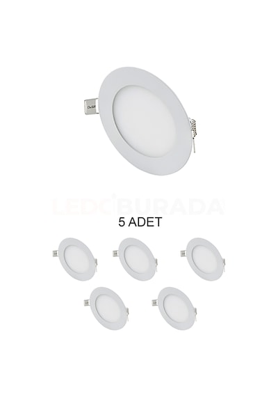 Cata Ct-5145 Slim Led Panel 6w Günışığı - 5 Li Paket Beyaz