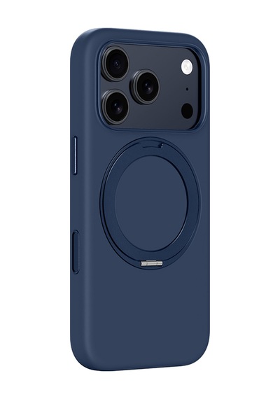 Apple Uyumlu iPhone 17 Pro Max Amazingthing Cloudie Magspin 360 Derece Standlı M-safe Kılıf Mavi Mavi