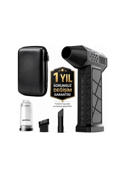 Ayrex Uruchı X3 2026 Şarjlı Hava Üfleyici & Vakum Gerçek 130000 Rpm, 8000mah Batarya, 3 Kademeli Turbo Toz Üfle