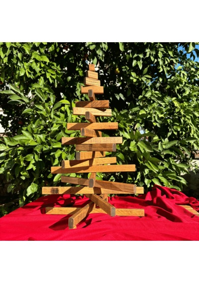 Leftover Ahşap Yılbaşı Ağacı - 54cm Kahverengi