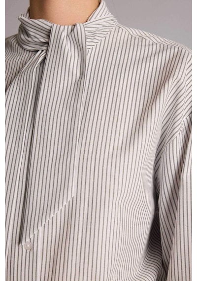 Defacto Relax Fıt Çizgili Poplin Uzun Kollu Tunik H4225ax26spwt32 Beyaz-wt32