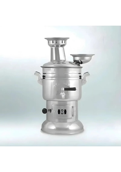 Sözenler 4 Litre Kömürlü-odunlu Krom Semaver Turbo Modeli