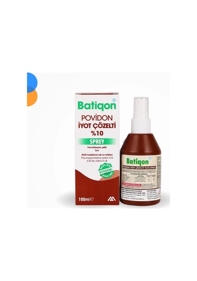 Aqua Batikon Antiseptik Solüsyon 10% İyot Çözelti 100 Ml - 5 Adet