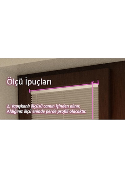 Pliper Yapışkanlı - Cam Balkon Plise Perde Seri 1