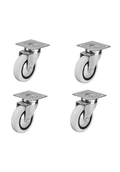 50x20 Mm Gri Tablalı Tekerlek Yük Taşıma Tekerlek 50 Mm 4 Adet Açık Gri
