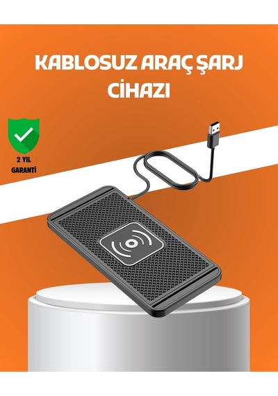 Mey İthalat Araç İçi Kablosuz Şarj Pedi Manyetik Güçlü Tutuş, Hızlı Şarj Özelliği