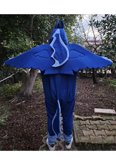 Unicorn Kostümü Yetişkin Unicorn Pijama Tulum Kostüm Mavi