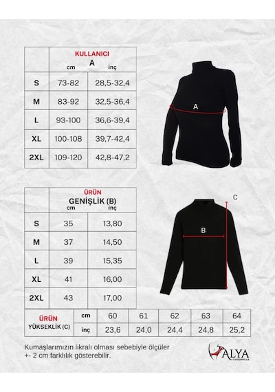 Alya Underwear Kaşkorse Yarım Boğaz Body Sweatshirt, Fitilli Kumaş, Likralı, Bordo Gül Kurusu