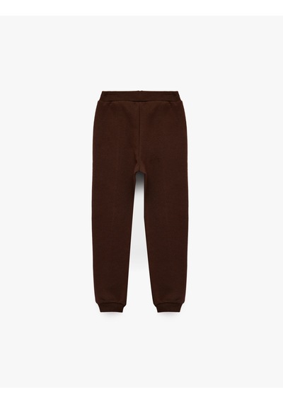 Koton Beli Lastikli Jogger Eşofman Altı Kahverengi 6wkg40233ak Kahve