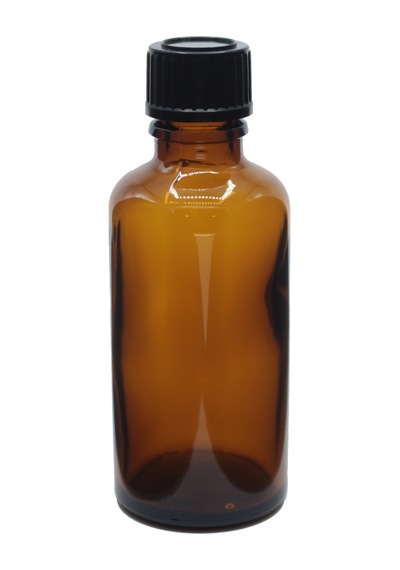 Amber Cam Şişe Kilitli Kapak 50 Ml