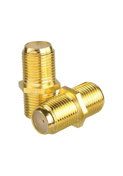 F Konnektör F Ara Altın Sarısı 5 Adet Kablo Ek Ara Aparatı Gold
