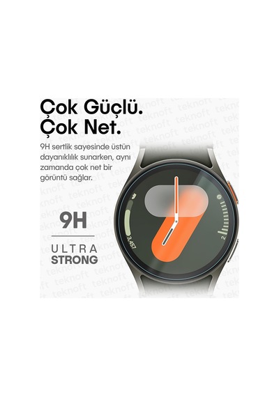 Samsung Galaxy Watch 7 40mm İçin 2'li Paket 2 Adet Kolay Kurulum Otomatik Hizalama Aparatlı Şeffaf 9h Sertliğinde Gerçek Temperli Cam Ekran Koruyucu Galaxy Watch 7 40mm