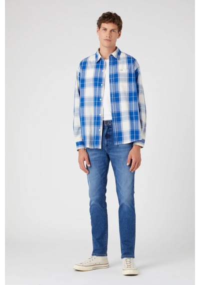 Wrangler Regular Fit Uzun Kollu Mavi Erkek Gömlek W5d64mxv2 001 Wrangler Regular Fit Uzun Kollu Mavi Erkek Gömlek W5d64mxv2 001