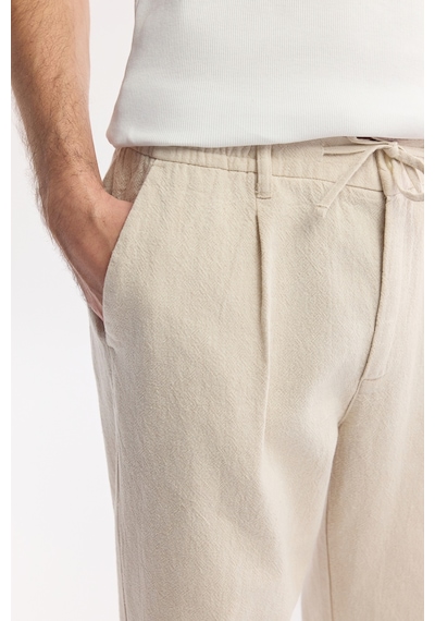 Avva Erkek Bej Beli Bağcıklı Keten Karışımlı Chino Relaxed Fit Pantolon B003036 Avva Erkek Bej Beli Bağcıklı Keten Karışımlı Chino Relaxed Fit Pantolon B003036