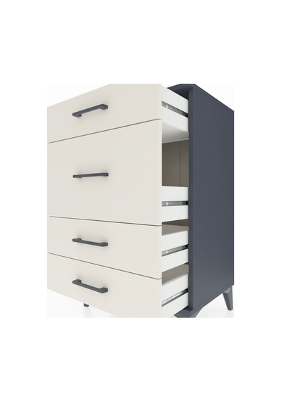 Hyperion Komodin 4 Çekmeceli 60x44x96 Antrasit-aytaşı Antrasit