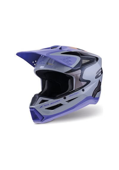 Alpinestars Sm3 Youth Jettson Off-road Çocuk Genç Motosiklet Kaskı Gri Mavi Gri / Mavi