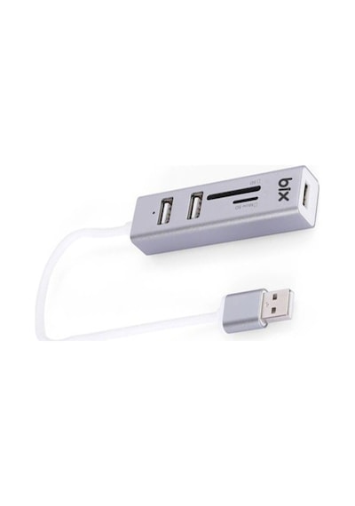 Bix Kart Okuyuculu 3 Portlu Usb Çoklayıcı Hub