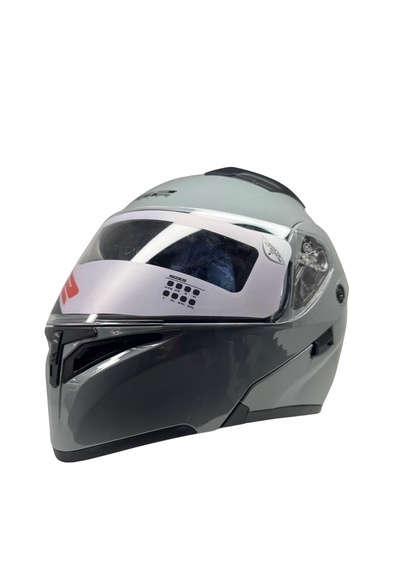 Kask Rs2 Marka Çene Açılır Güneş Vizörlü Nardo Gri