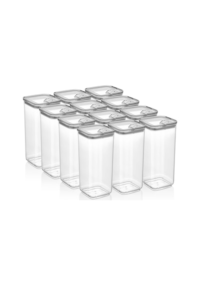 Pratik Kare Saklama Kabı, 3x1700 Ml Şeffaf