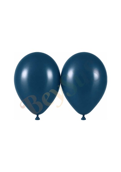 Derin Okyanus Renk Lateks Retro Balon 50 Cm - 2 Adet Lacivert