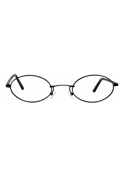 Sanches Unisex Oval Aksesuar Gözlük Siyah Metal Çerçeve Diğer