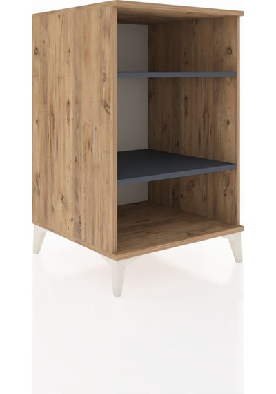 Kronos Komodin 2 Raflı 60x59x96 Çam-antrasit Atlas Çam