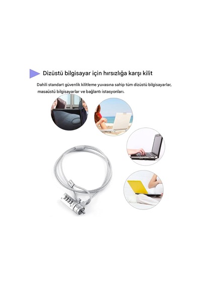 Şifreli Notebook Kilit Şifreli Monitör Kilit