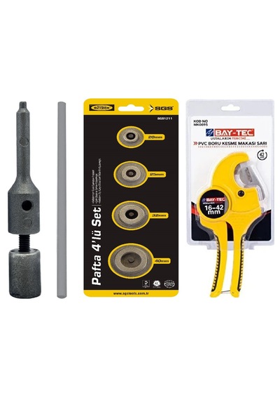 Tamir Paftası+pprc Boru Kaynak Paftası 4 Parça+kesme Makası 42 Mm