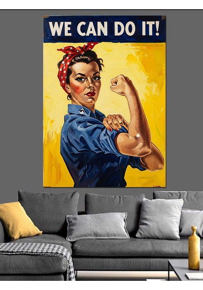 Ahşap Tablo Yapabiliriz Retro Kadın