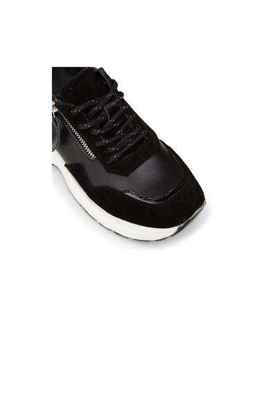 Deery Kadın Hakiki Süet Siyah Dolgu Topuk Sneaker - M9147zsyhc01