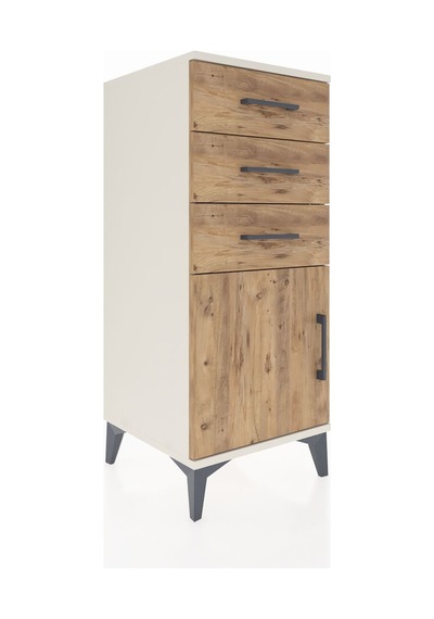 Hyperion Komodin Tek Raflı 3 Çekmeceli Tek Kapaklı 44x44x106 Aytaşı-çam Aytası