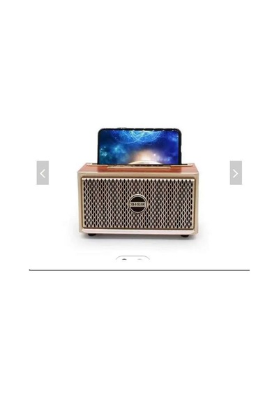 Ahşap 10w Telefon Standlı Süper Baslı Bluetooth Hoparlör Ahşap Rengi - 622847007
