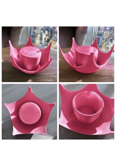 Plaj Için Kuma Batmayan Akıllı Tasarım Devrilmez Bardak Altlığı Ve İçecek Sabitleyici Aparat 2 Adet Pembe