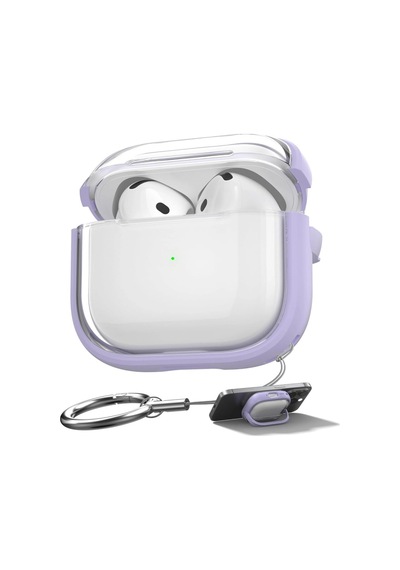 Apple Airpods 3. Nesil Kılıf Renkli Kenar Kilitli Kapak Lila Çok Renkli