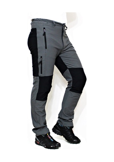 Mudwill 660105 Elastic Erkek Outdoor Pantolon-gri-siyah Çok Renkli
