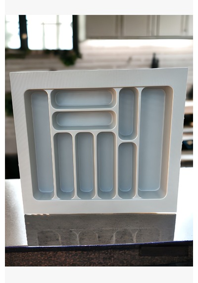 Gri Renk Çekmece Içi Kaşıklık Kepçelik 55x49 Cm 49x40 Ölçülerine Kadar Kesilebilir Gri
