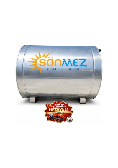 Solar Silindirik Galvaniz 500 Lt Soğuk Su Deposu Güneş Enerjisine Uyumlu