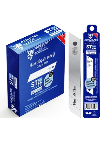 Jewel Blade 0,43X18 Mm Maket Bıçağı Yedeği 30 Tüp (300 Adet)