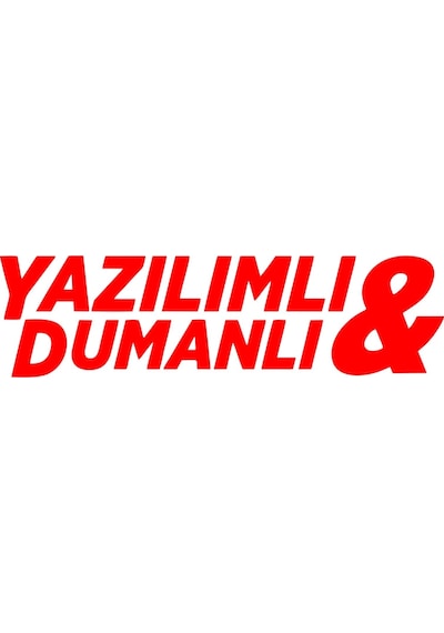 Yazılımlı&dumanlı Araba Sticker 17x17 Cm Kırmızı