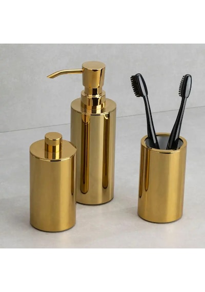 System Tezgah Üstü Diş Fırçalık Gold Renk Ba2004 007 Gl Çok Renkli