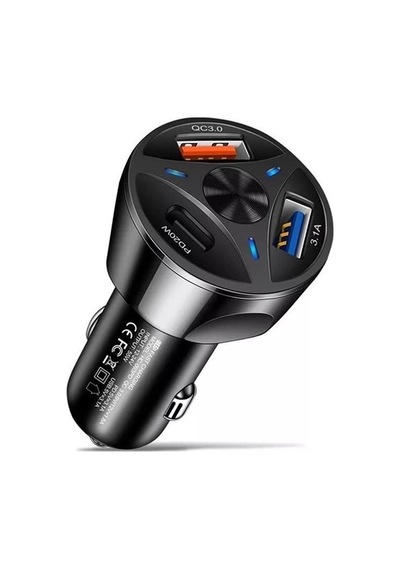 Cj 55w 3 Port Usb Araç İçin Telefon Şarj Cihazı 3 Girişli Çakmaklık Adaptör-31a Pd 20w Qc 30