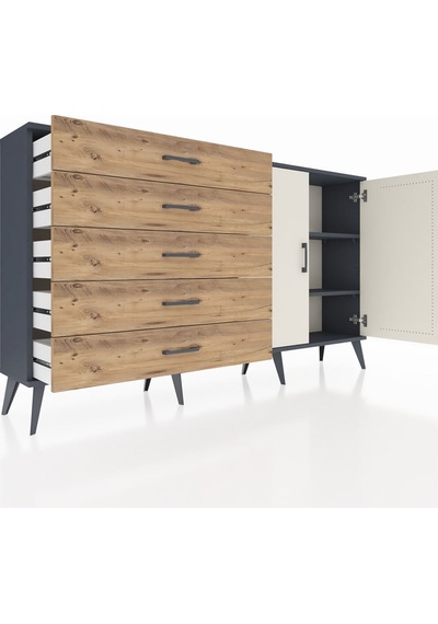 Arges Konsol 2 Raflı 5 Çekmeceli 2 Kapaklı 176x30x99 Antrasit-aytaşı/çam Aytası/atlas Çam - Antrasıt Arges Konsol 2 Raflı 5 Çekmeceli 2 Kapaklı 176x30x99 Antrasit-aytaşı/çam Aytası/atlas Çam - Antrasıt