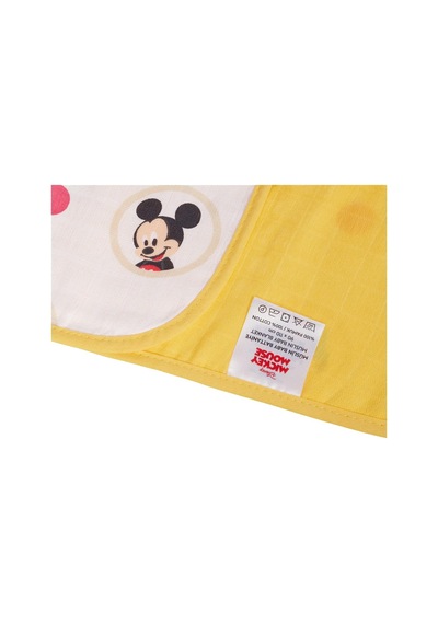 Taç 1500187685 Disney Mickey Baby Pamuk Lisanslı Müslin Battaniye, Çok Renkli Genel