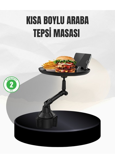 Universal Araç İçi Bardaklık Tepsisi 9 İnç Yemek Alanı Ve Telefon Standlı Diğer
