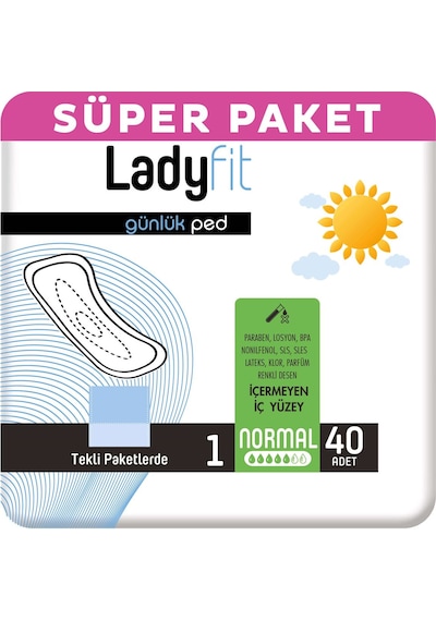 Ladyfit Günlük Ped Normal 40'lı