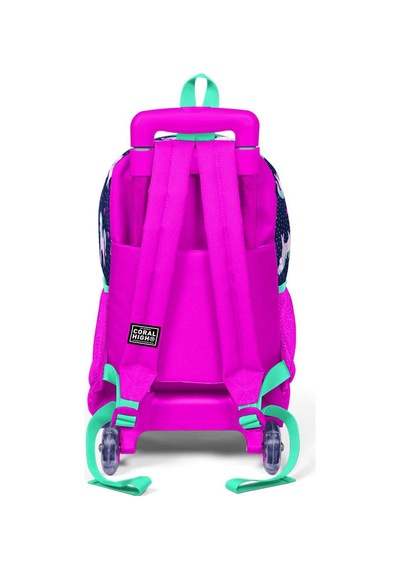 Coral High Kids Lacivert Pembe Unicorn Desenli Üç Bölmeli Işıklı